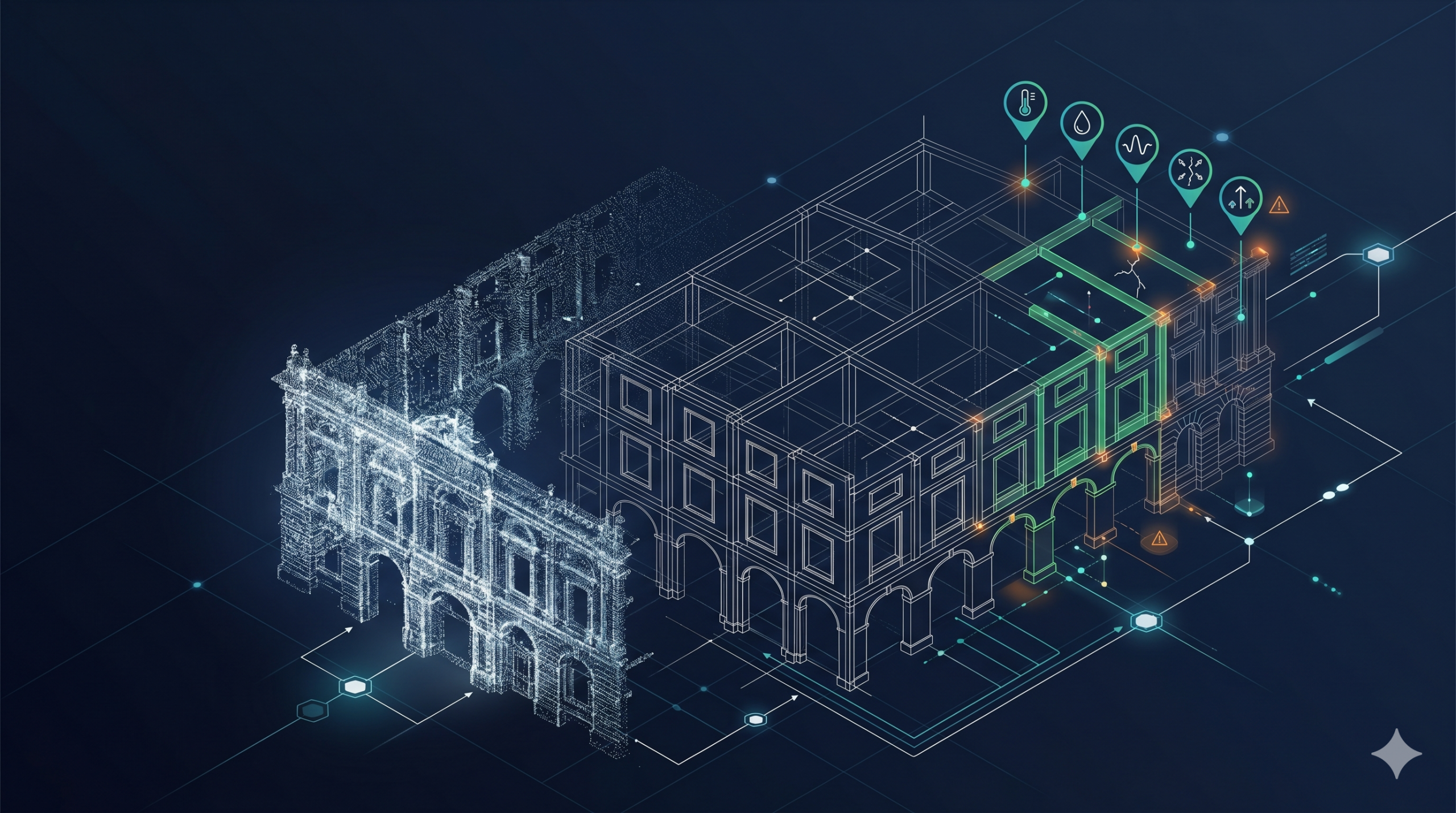 Digitale Projektintegration mit Point Cloud Viewer Monitoring Daten und Digital Twin